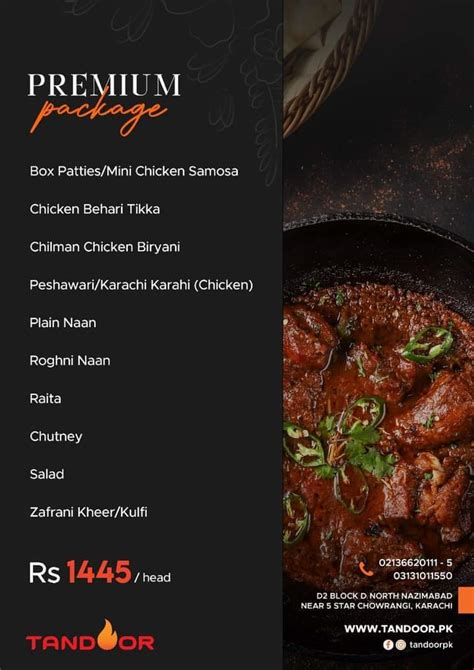tandoor by rich menu|Tandoor by RICH is now open at .